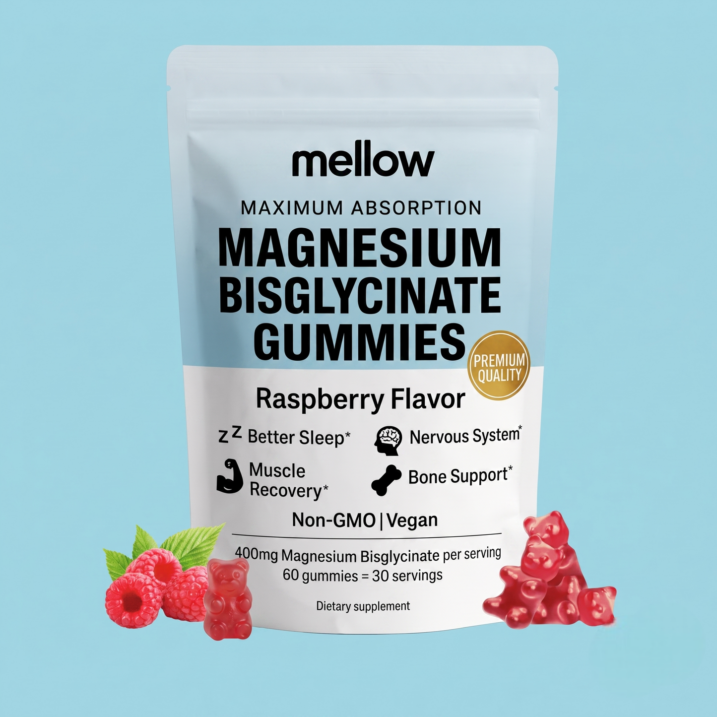Mellowvitals Magnesium Bisglycinate Gummies